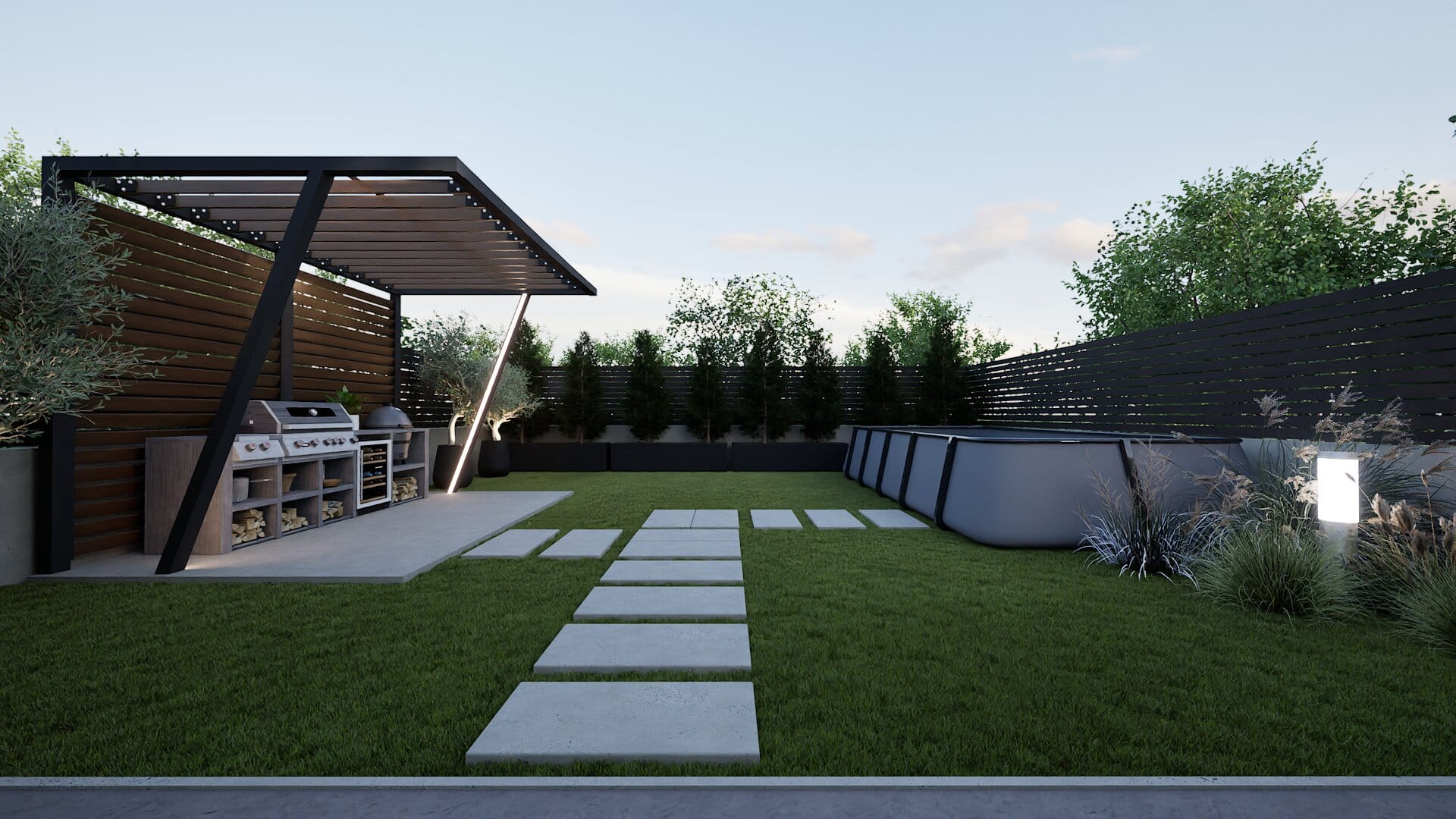 Design Peisagistic — Curte Modernă